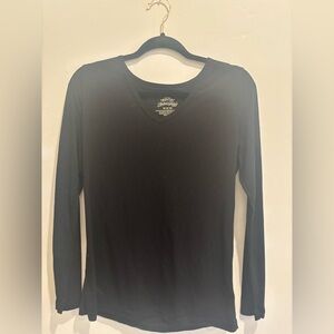 Faded Glory Women's Classic Black Long Sleeve Tee